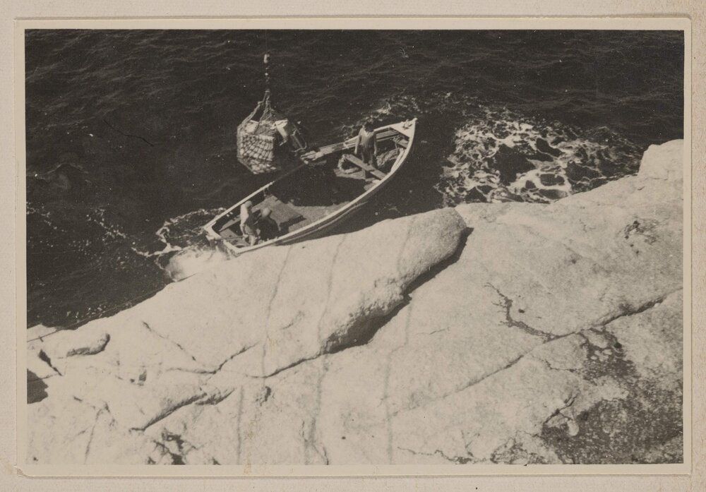 Unloading supplies at Cliffy Island, Victoria
