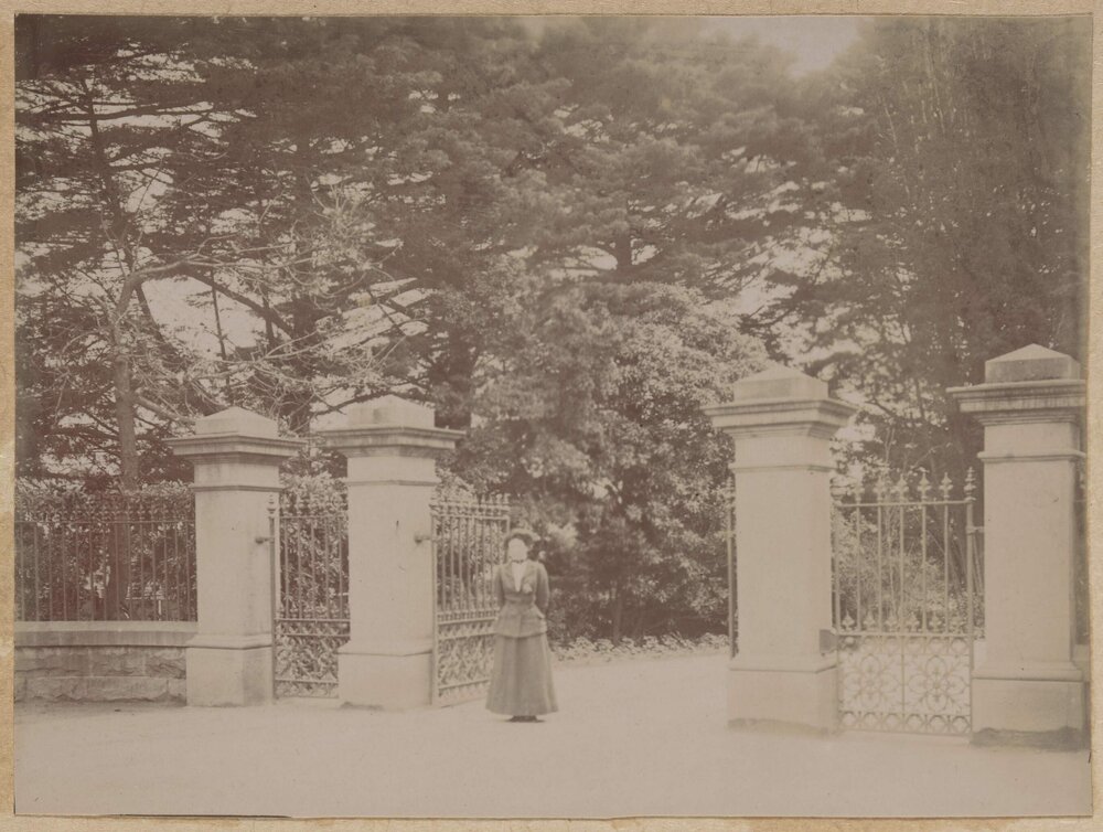 The main entrance gates at Montalto, Orrong Road Toorak, Victoria