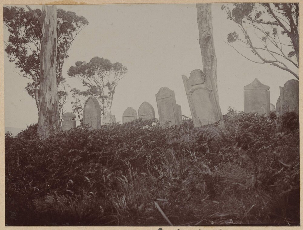 Grave sites on Dead Island at Port Arthur, Tasmania