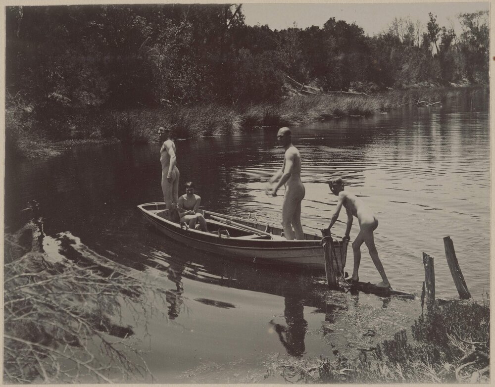 Nude swimming, Coolart Creek