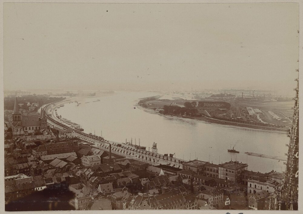 Looking down the Rhine from Cologne Cathedral