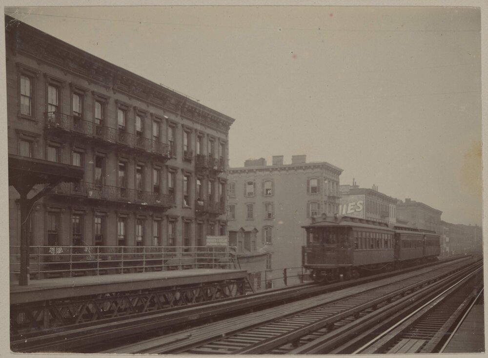 Train on Elevated Railway - New York