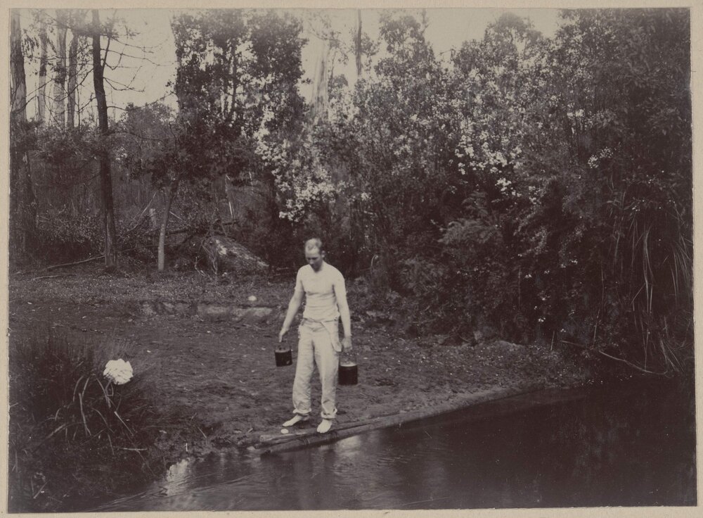 Filling the billies for breaksfast