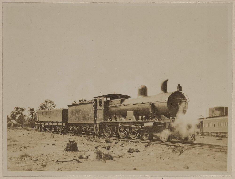 Overland locomotive at Barton, South Australia