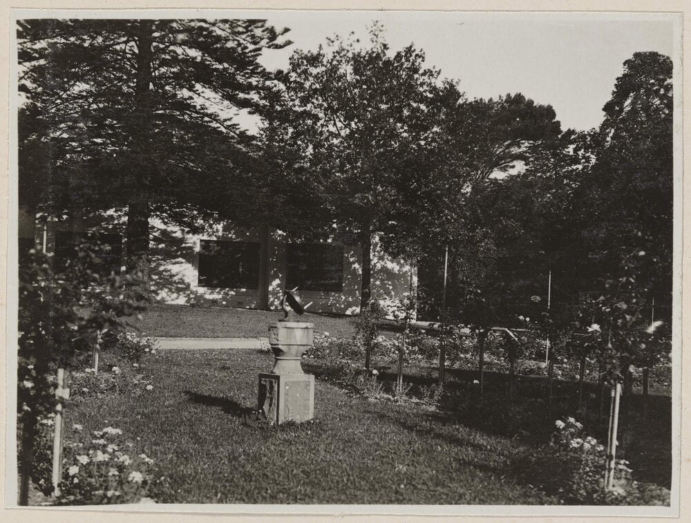 [Sun dial in garden, Miegunyah]