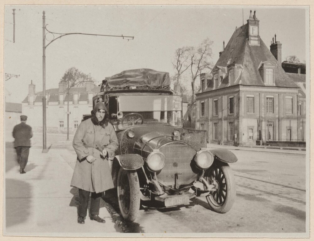 Rene and his Mercedes at Fontainebleau