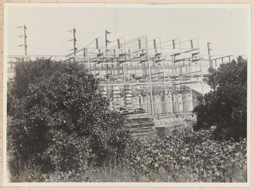 Transformer station and orange grove