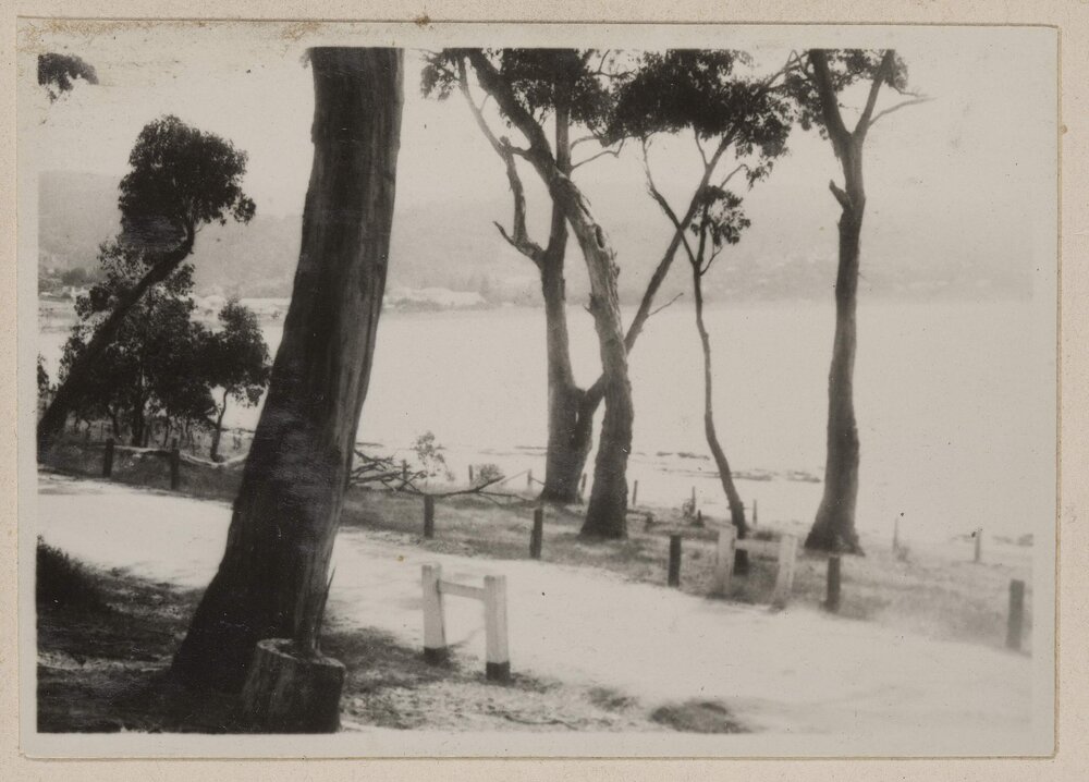 [View from road of Lorne Beach, Victoria]