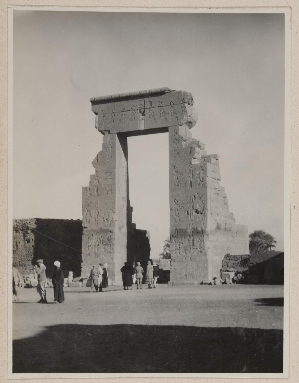 ["Gate of Domitian and Trajan" northern entrance of the Temple Hathor, Dendera, Egypt]