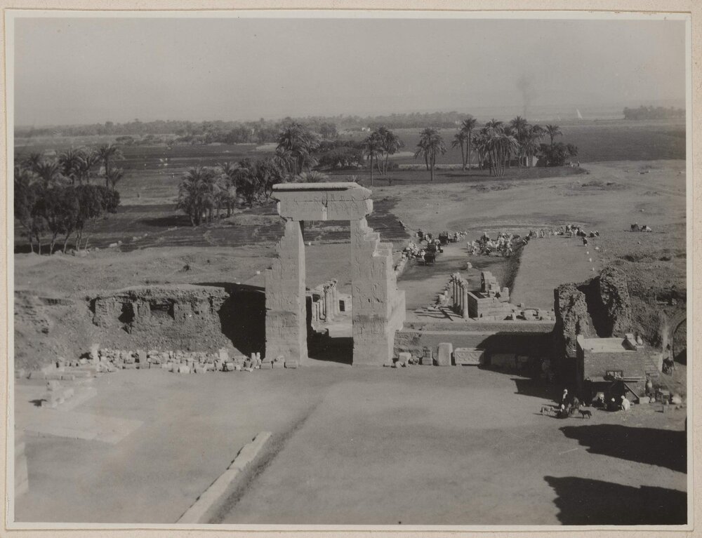 ["Gate of Domitian and Trajan" northern entrance of the Temple Hathor, Dendera, Egypt]
