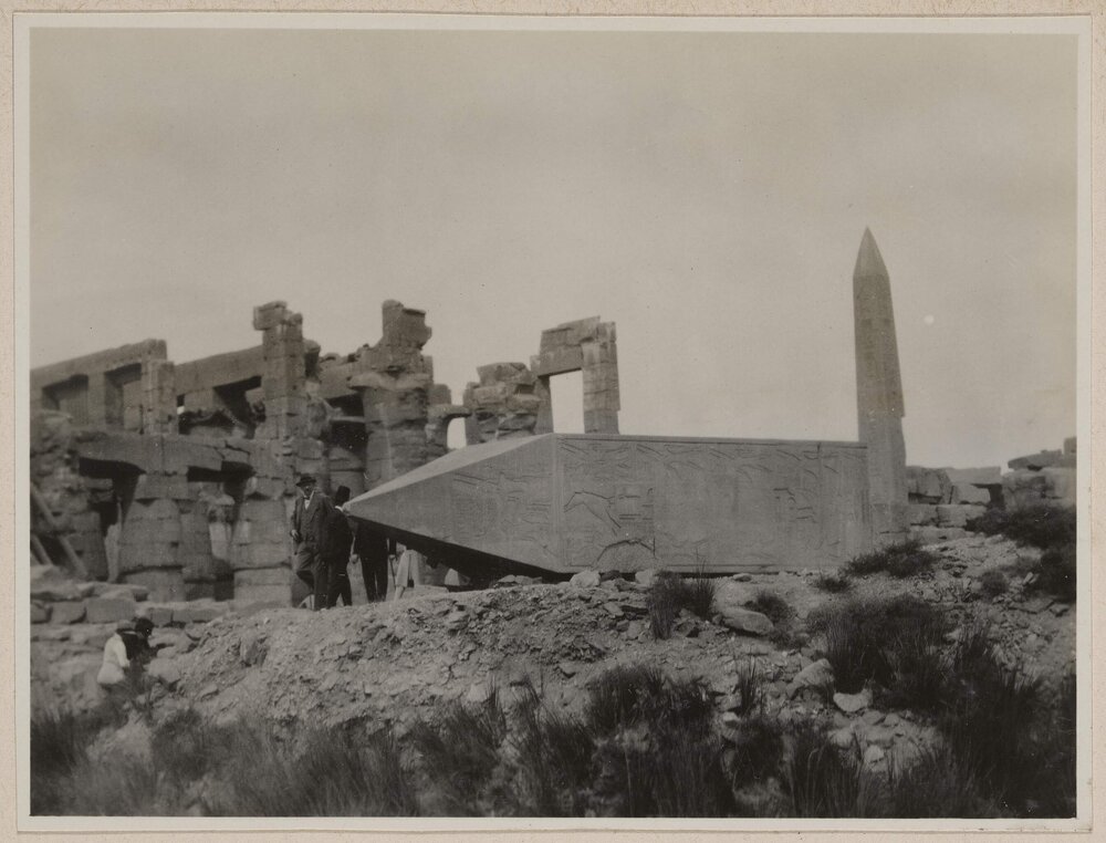 [Fallen obelisk at Karnak, Egypt]