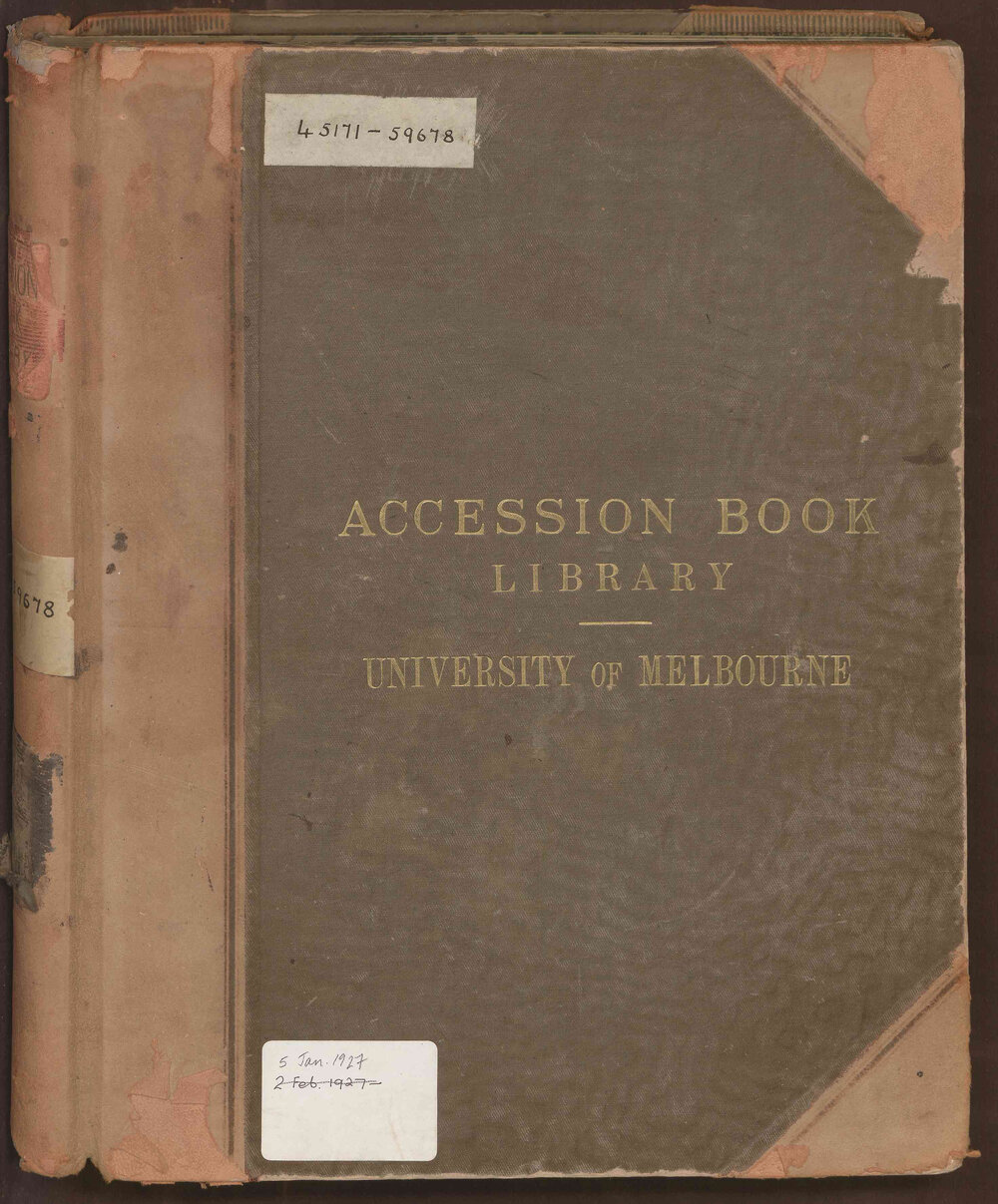 Accessions book