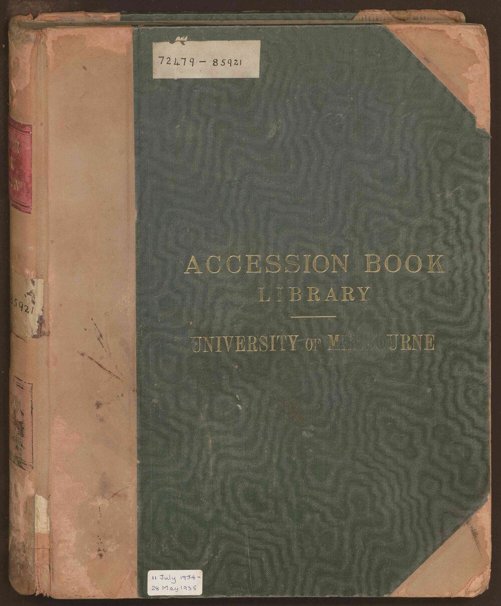 Accessions book
