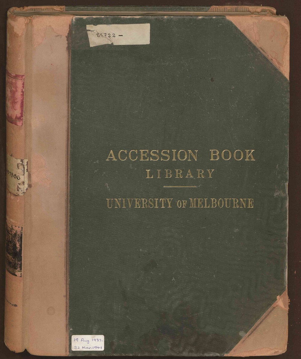 Accessions book