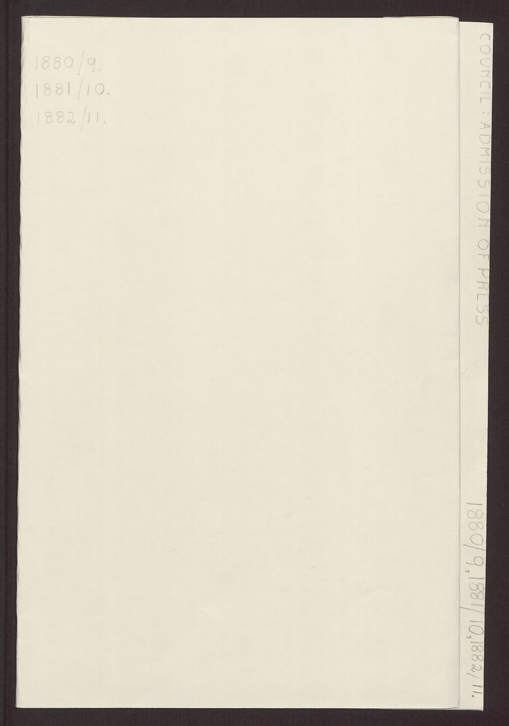 Council: Admission of Press