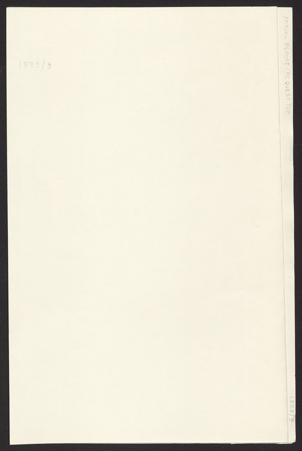 Annual Report Request For: