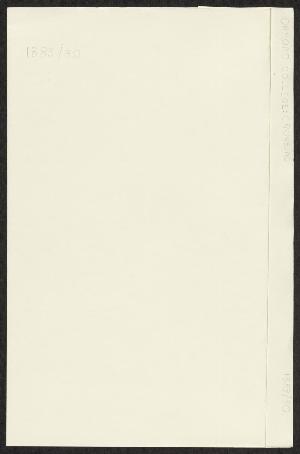 Ormond College: Crossing