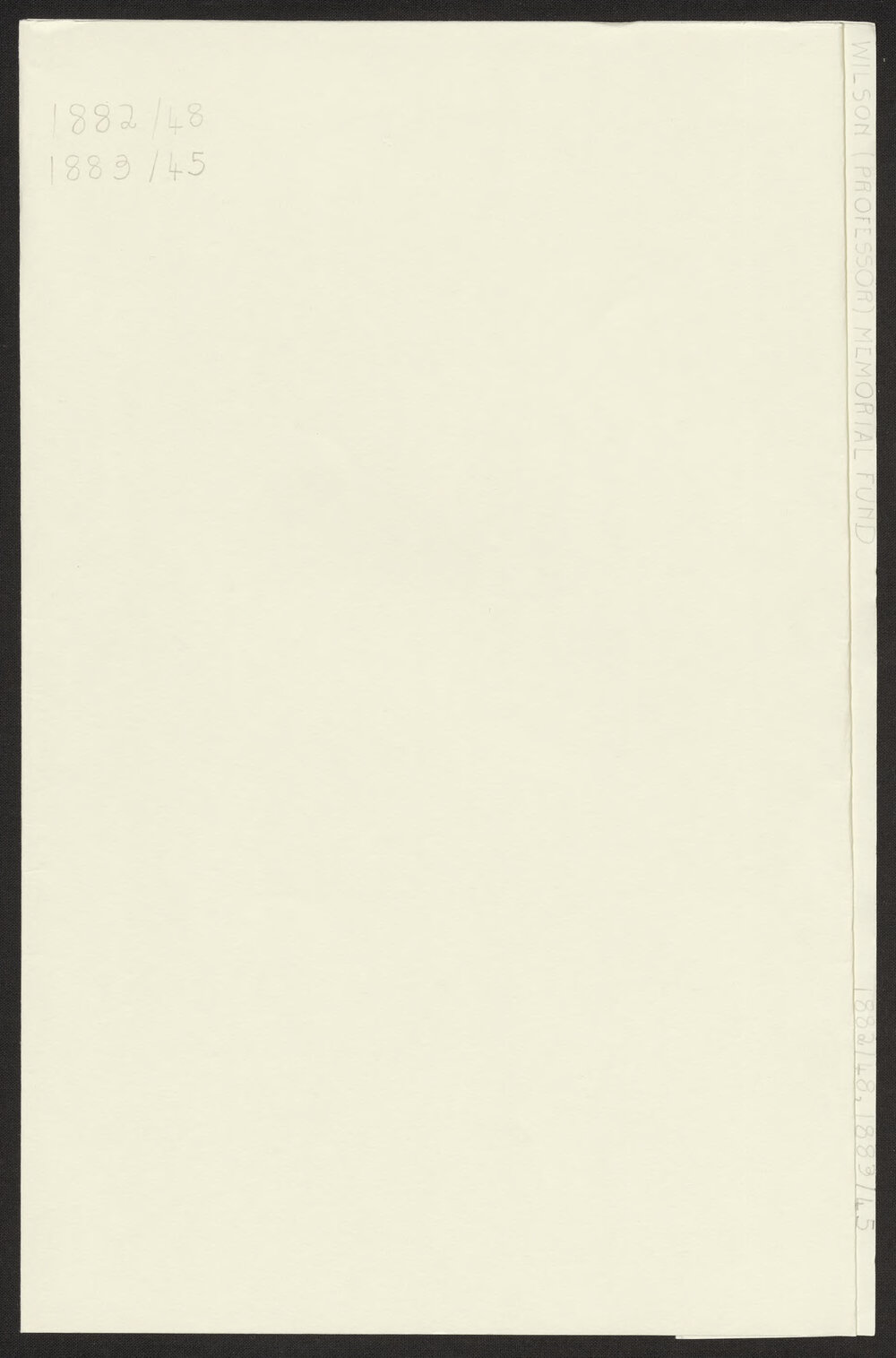 Wilson (Professor) Memorial Fund