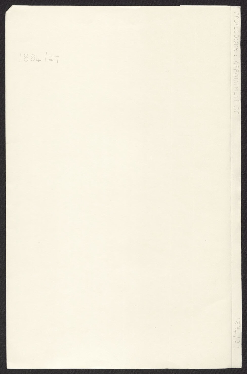 Professor's: Appointment of