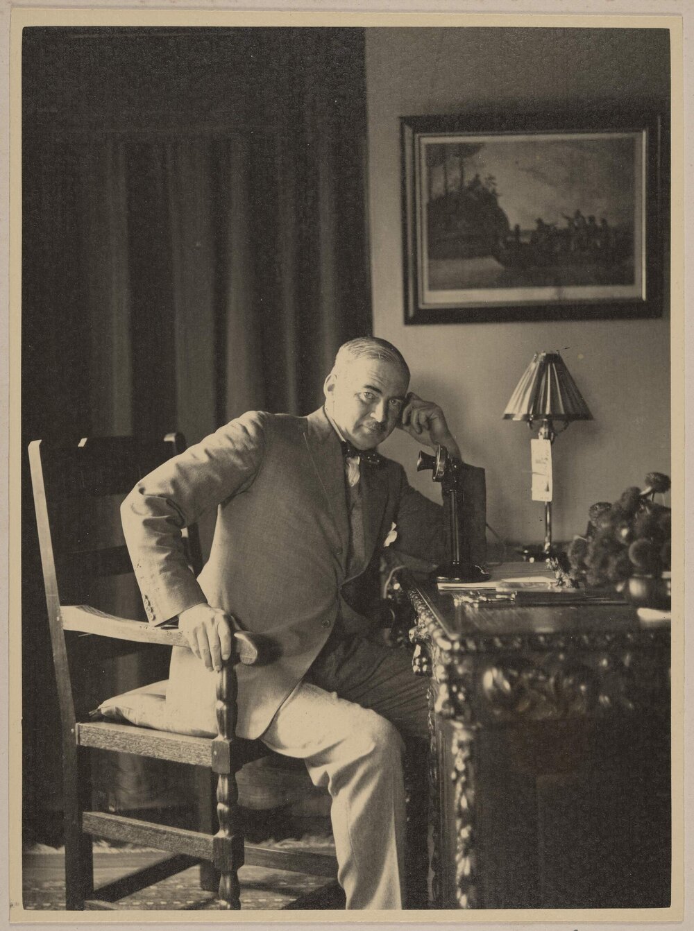 [Russell Grimwade in study, Miegunyah]