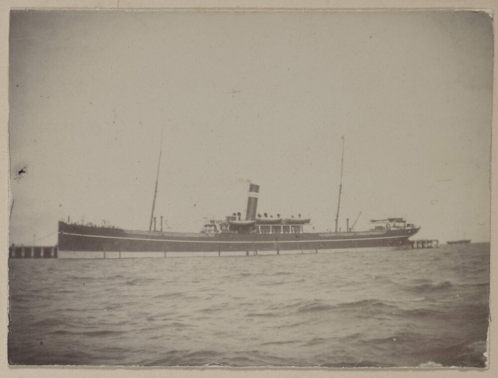 S.S. Fazilka at Town Pier, Port Melbourne