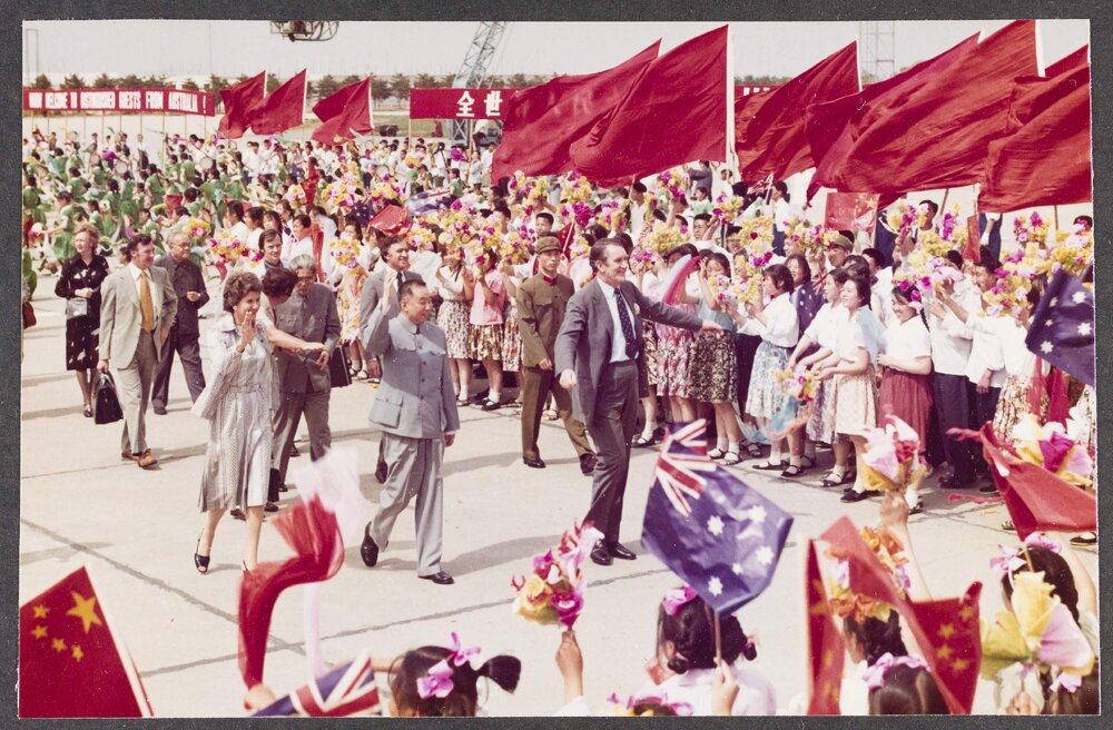 [Malcolm and Tamie Fraser arrive in Beijing]