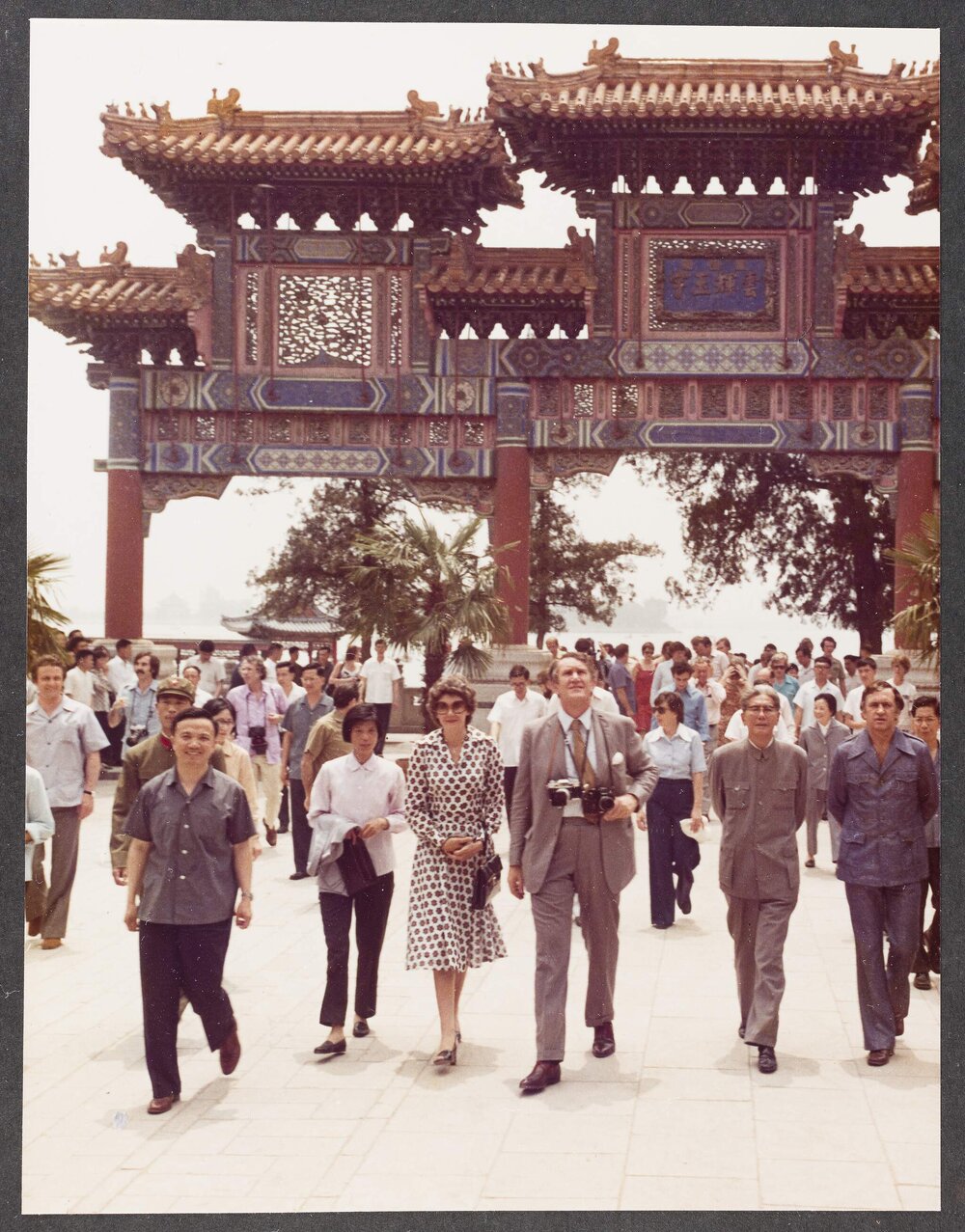 [Malcolm and Tamie Fraser, Andrew Peacock and others during a visit to China]