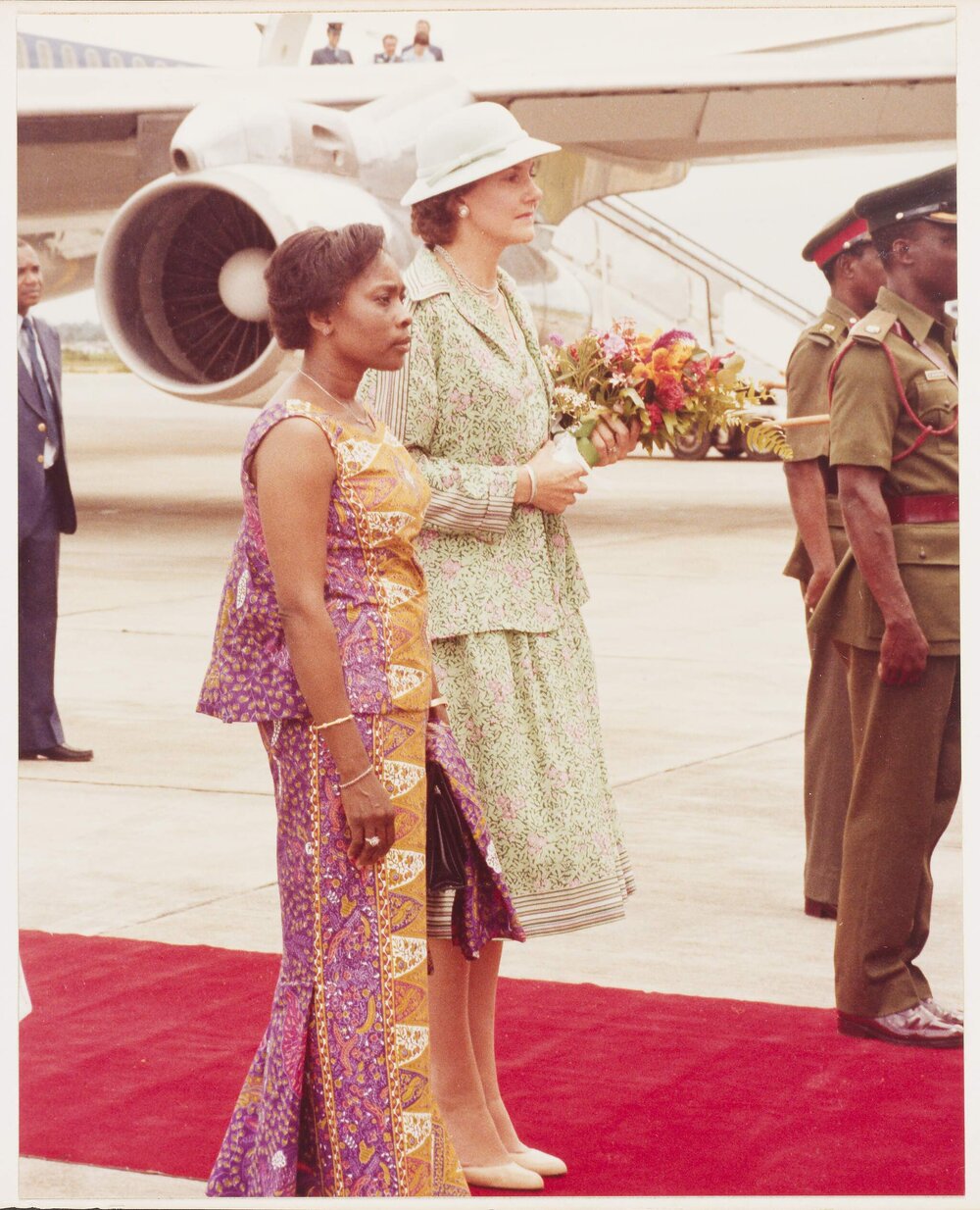 [Tamie Fraser and unknown woman at a red carpet ceremony]