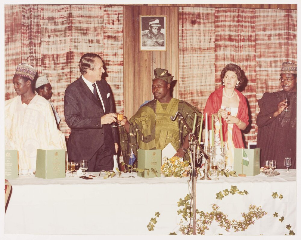 [Malcolm and Tamie Fraser and others on a visit to Nigeria and Zambia]