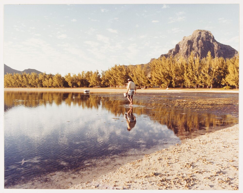 [Malcolm Fraser at a lake during a visit to Zambia and Nigeria]