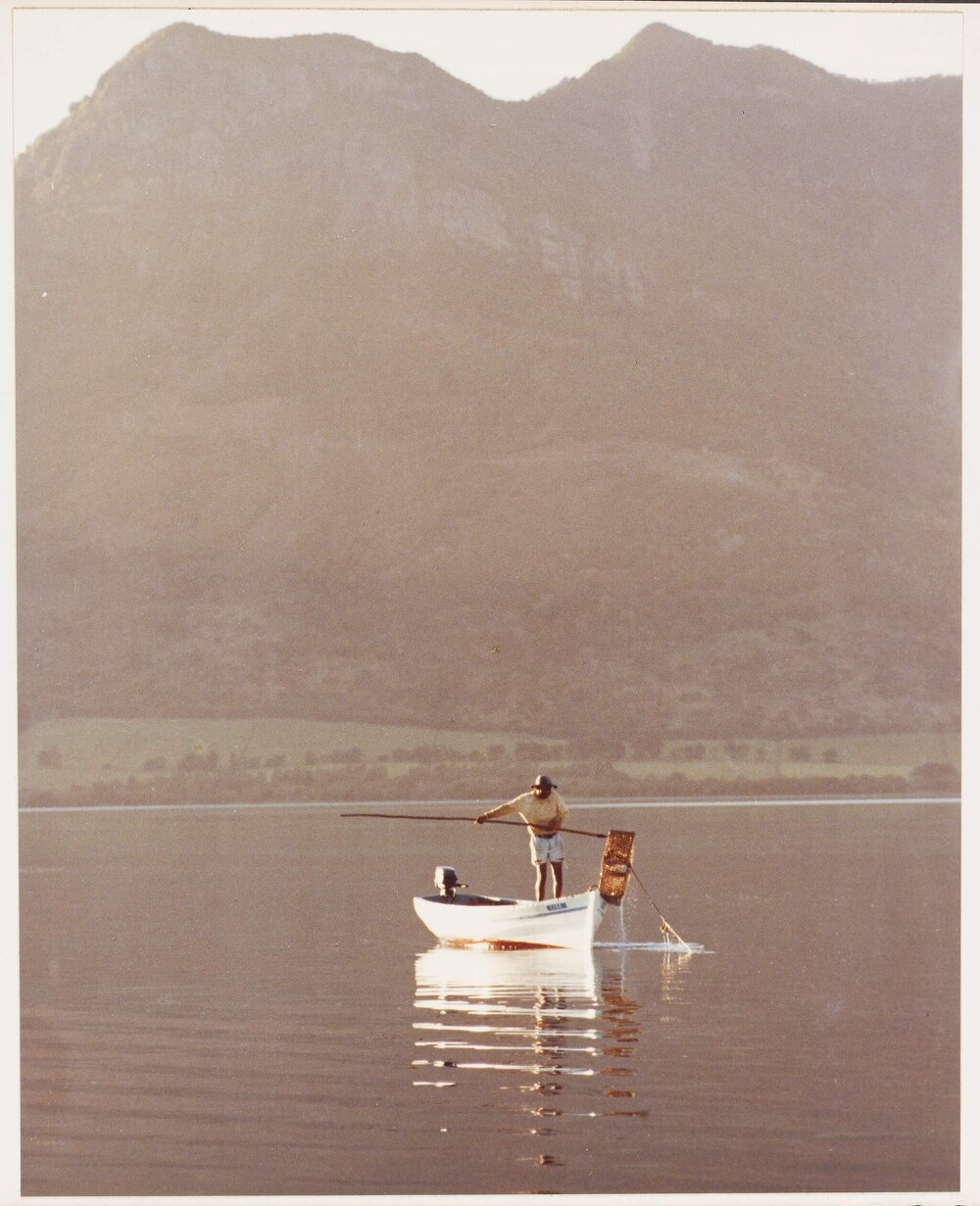 [Lake fishing scene during a visit by Malcolm Fraser to Zambia and Nigeria]