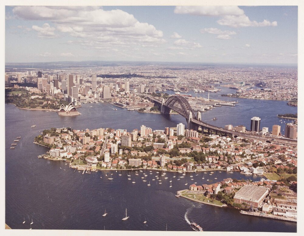 [Aerial photograph of Sydney Harbour]