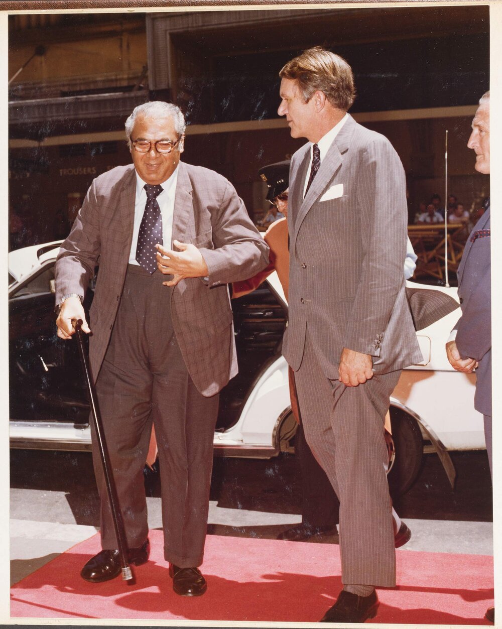 [Malcolm Fraser and another man at the Commonwealth Heads of Government Regional meeting]