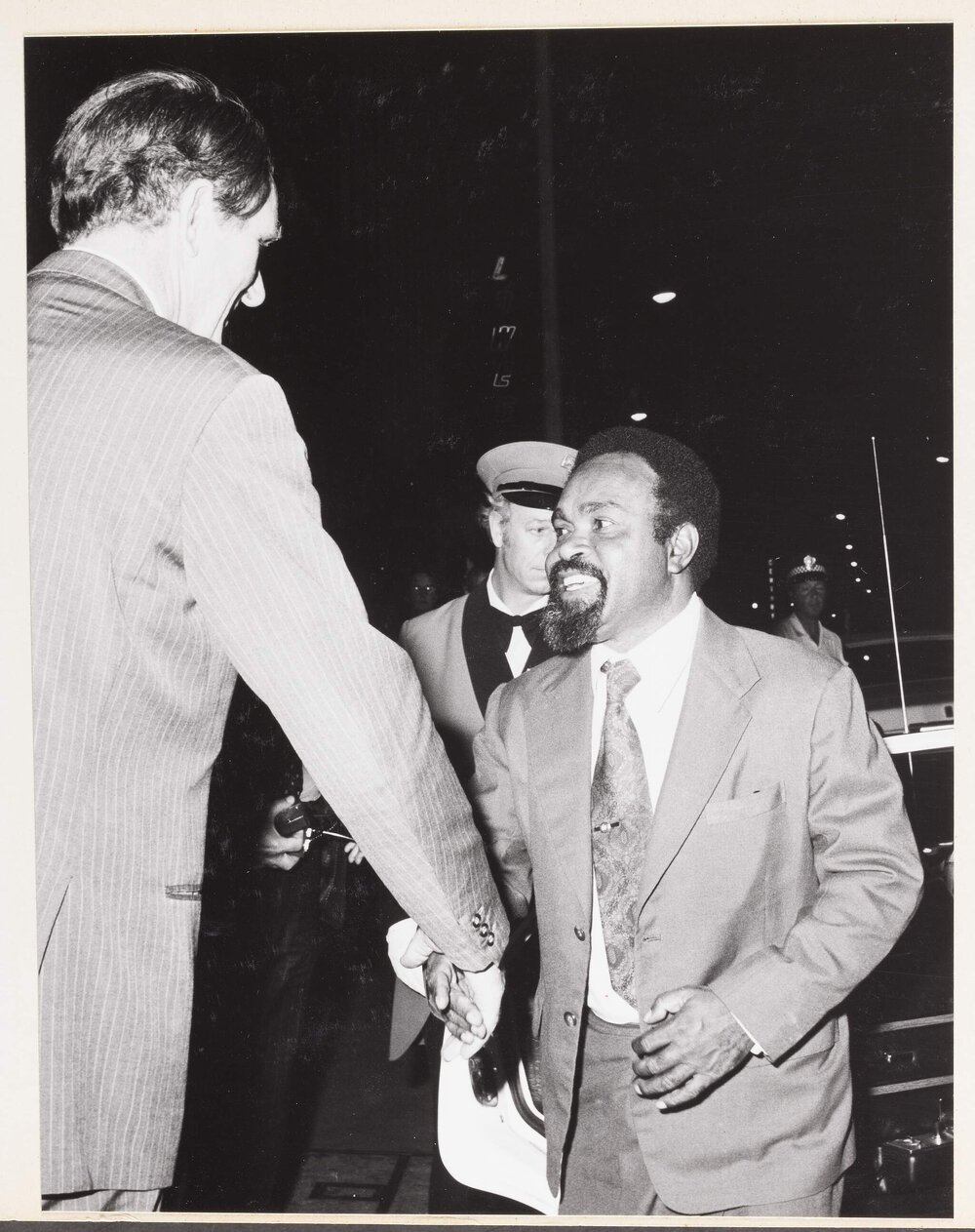 [Malcolm Fraser and another man at the Commonwealth Heads of Government Regional meeting]
