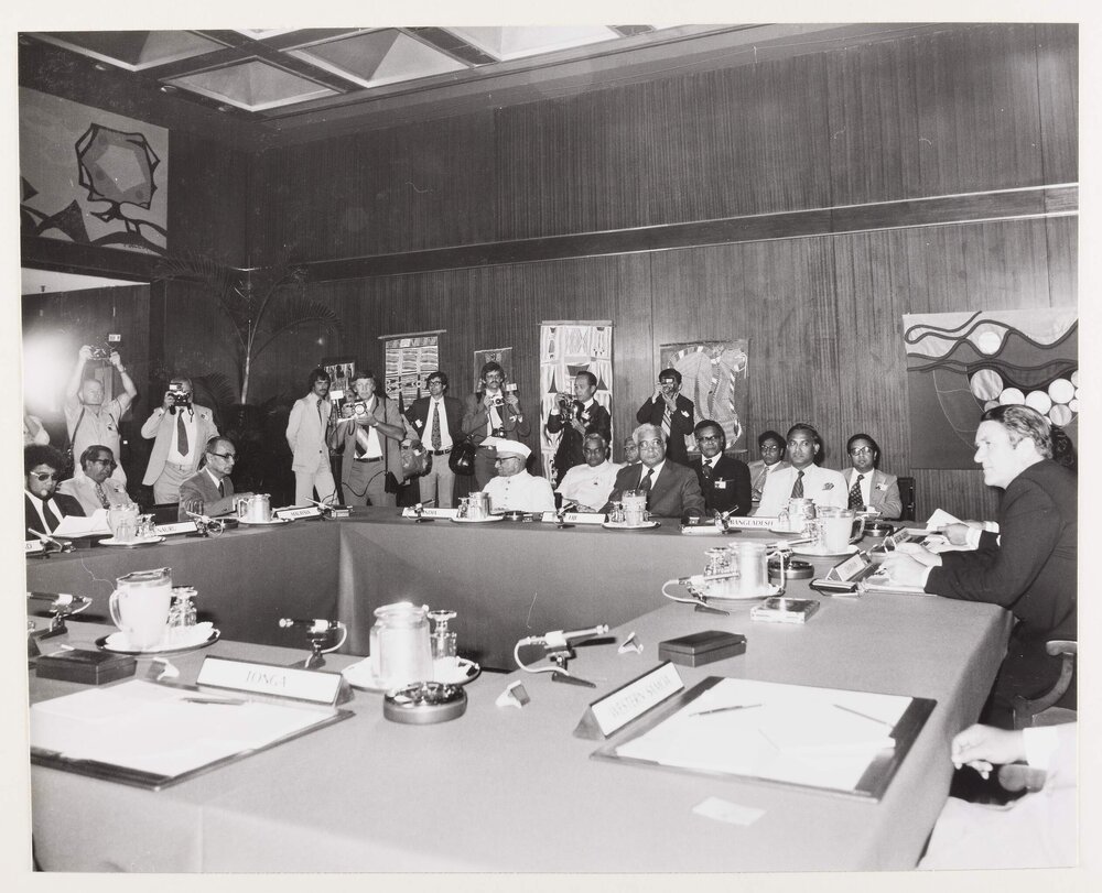 [Malcolm Fraser and others at the Commonwealth Heads of Government Regional meeting]