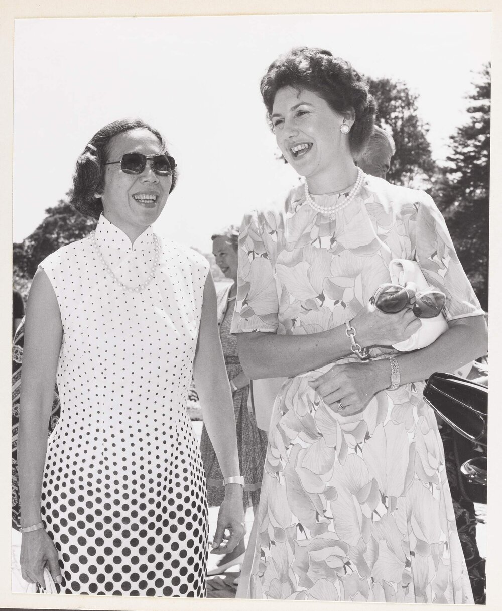 [Tamie Fraser and another at the Commonwealth Heads of Government Regional meeting]