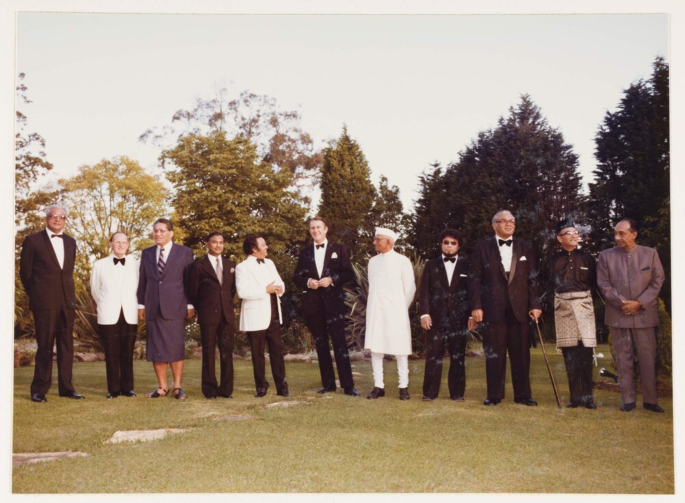 [Malcolm Fraser and others at the Commonwealth Heads of Government Regional meeting]