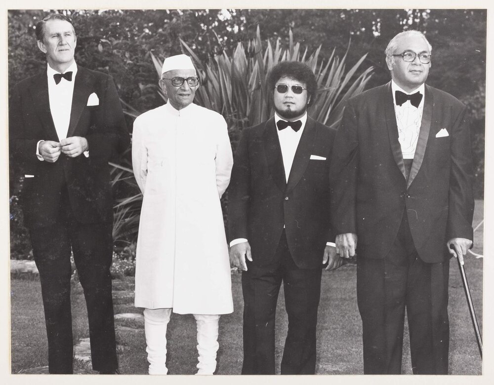 [Malcolm Fraser and others at the Commonwealth Heads of Government Regional meeting]