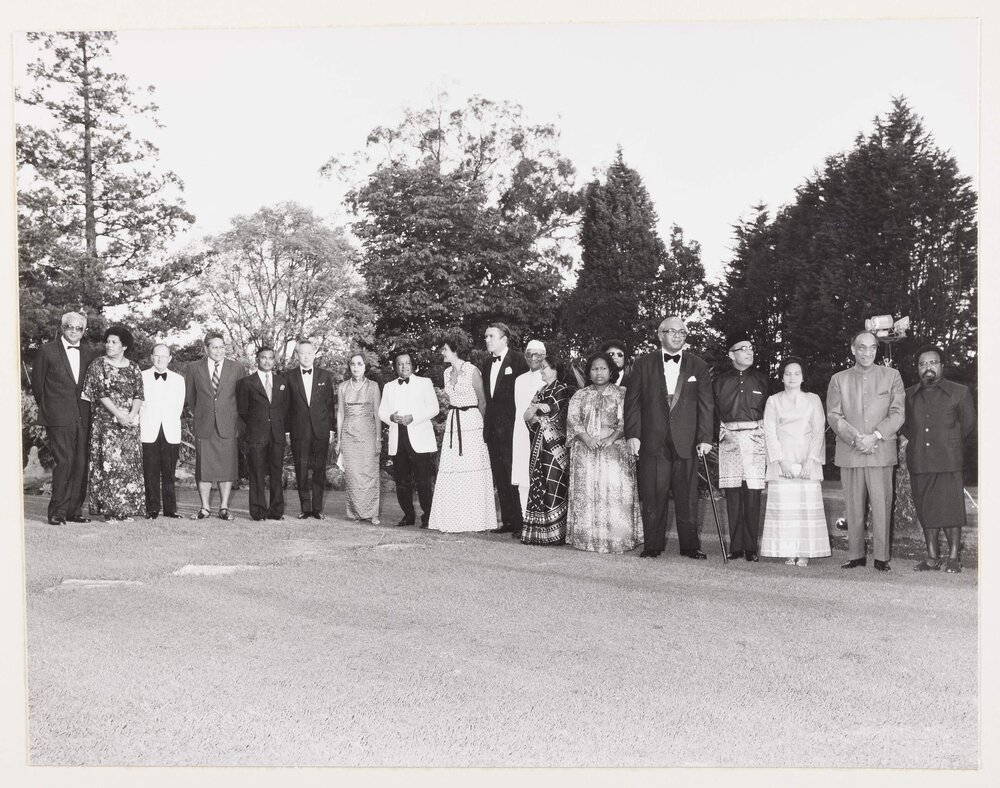 [Malcolm and Tamie Fraser and others during the Commonwealth Heads of Government Regional meeting]