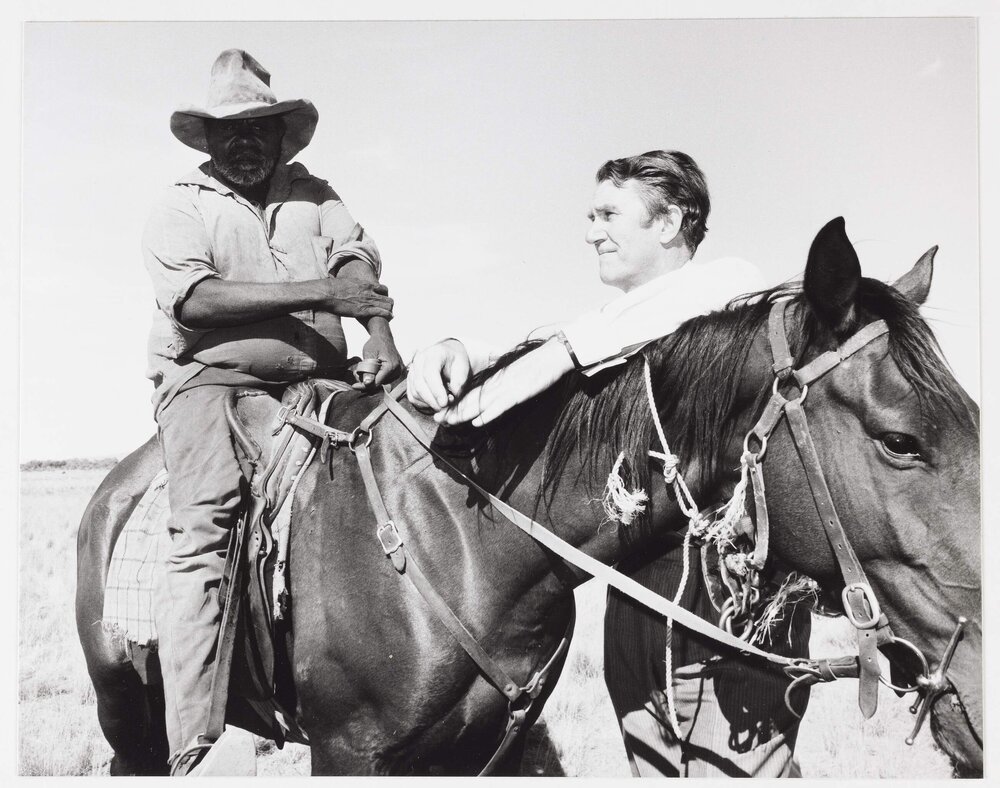 [Malcolm Fraser and an unidentified Aboriginal Australian stockman, during a visit to the Northern Territory]