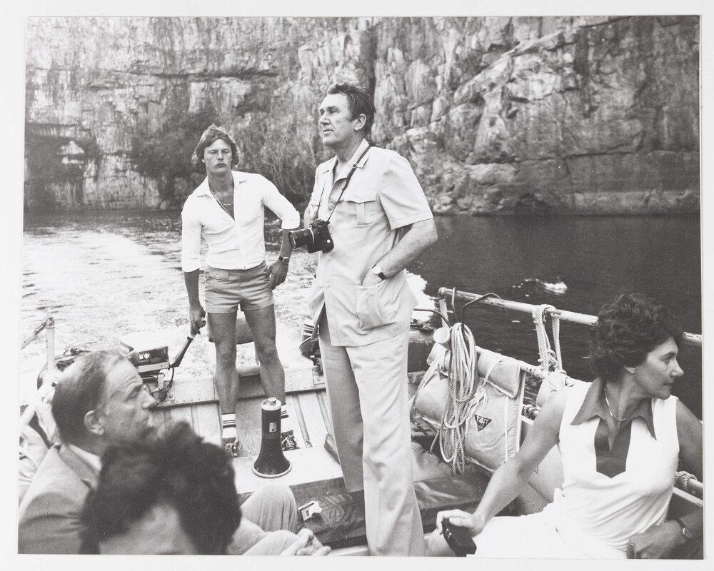 [Malcolm and Tamie Fraser and others on a boat during a visit to the Northern Territory]