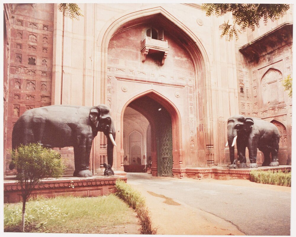 [Palace scene in India during a visit by Malcolm Fraser]