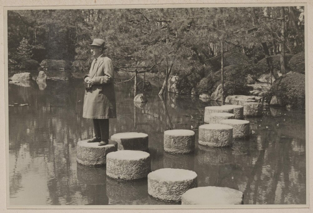 [Stepping stone path in pond,] Kyoto [Japan]