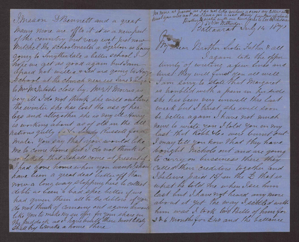 [Letters between Charles Foreman and his family in Britain, 32 of 83]