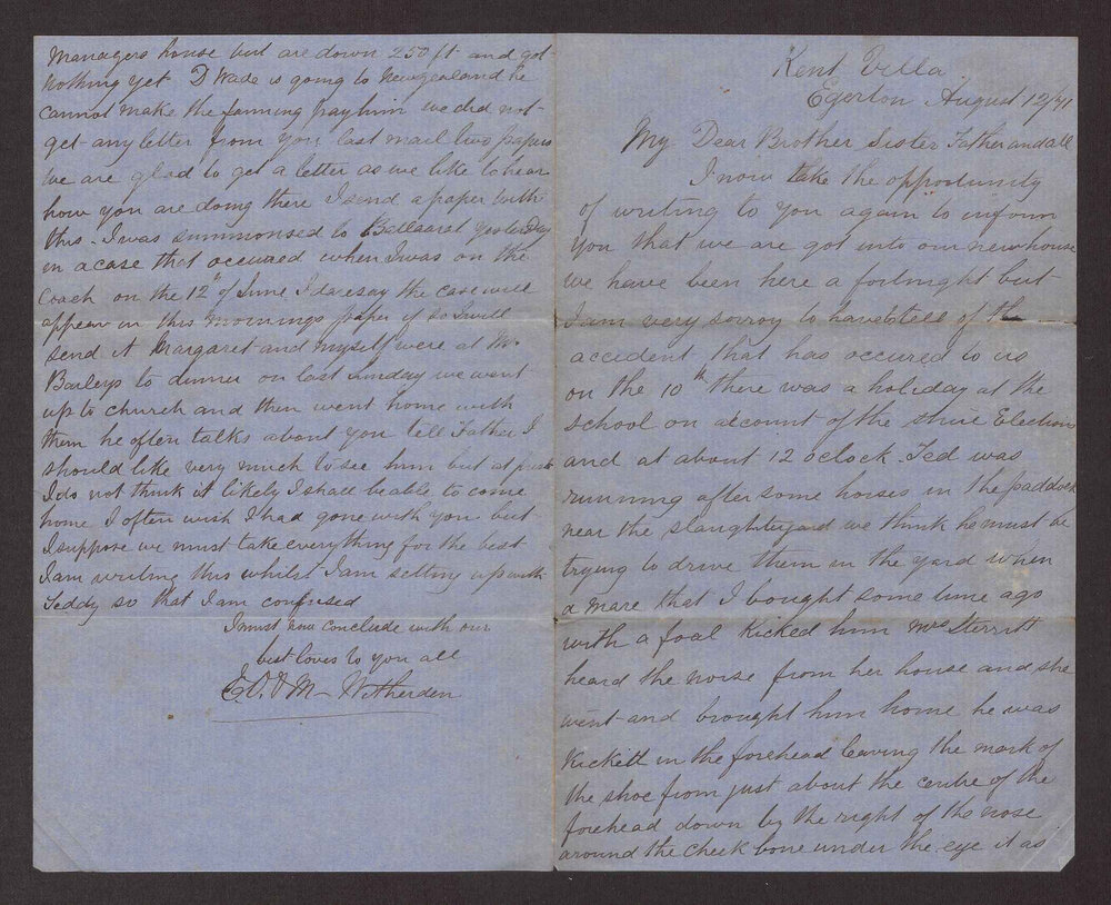 [Letters between Charles Foreman and his family in Britain, 33 of 83]