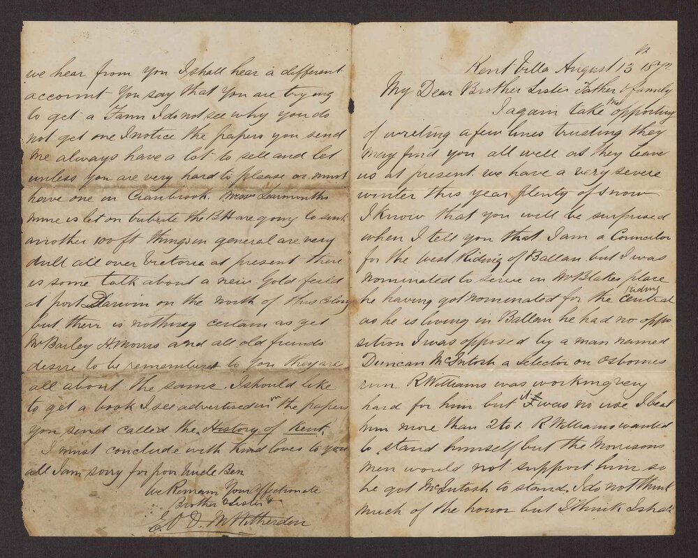 [Letters between Charles Foreman and his family in Britain, 41 of 83]