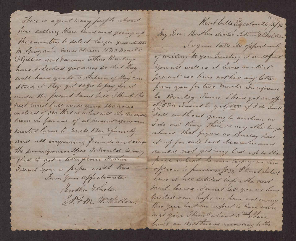 [Letters between Charles Foreman and his family in Britain, 48 of 83]