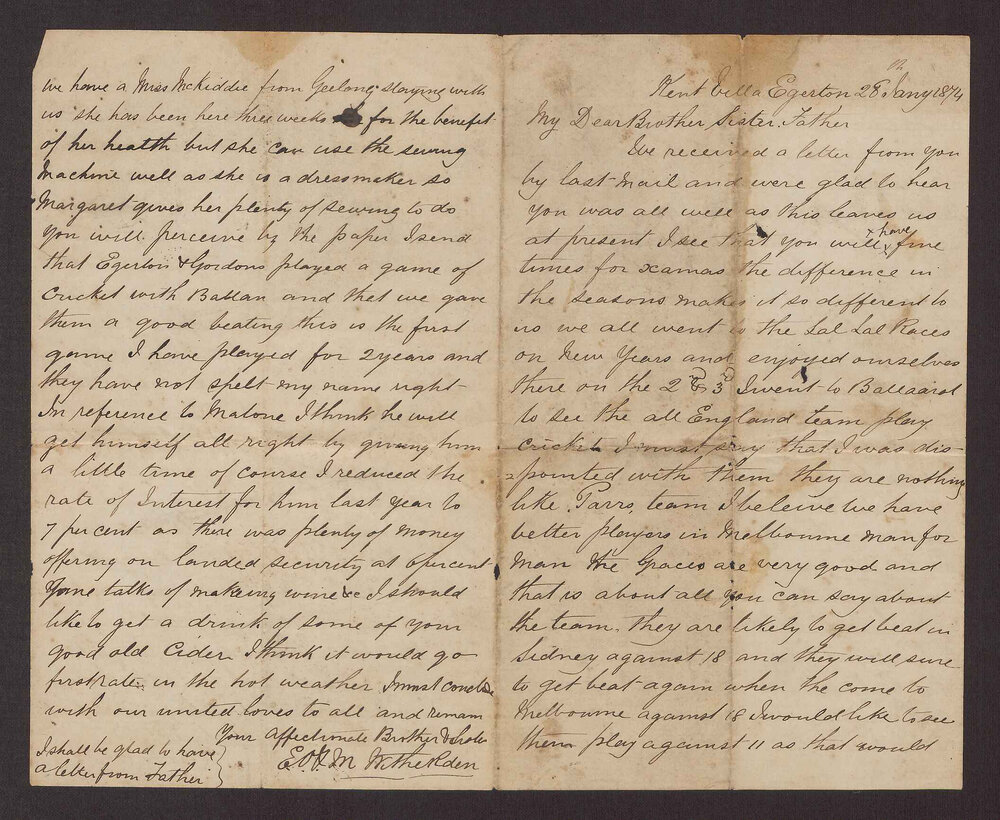 [Letters between Charles Foreman and his family in Britain, 47 of 83]
