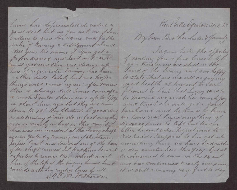 [Letters between Charles Foreman and his family in Britain, 67 of 83]
