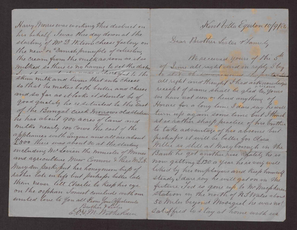 [Letters between Charles Foreman and his family in Britain, 69 of 83]